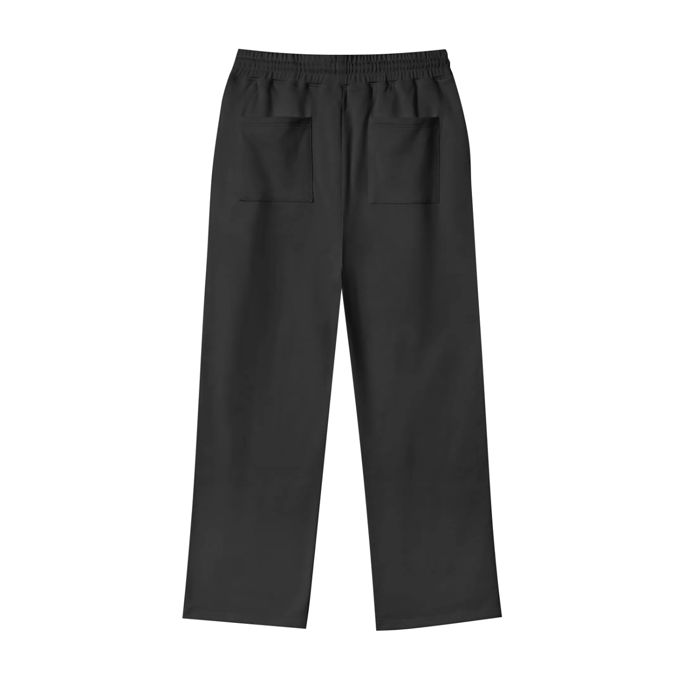 Ssaint - Cotton Fleece Straight Wide Leg Jogger