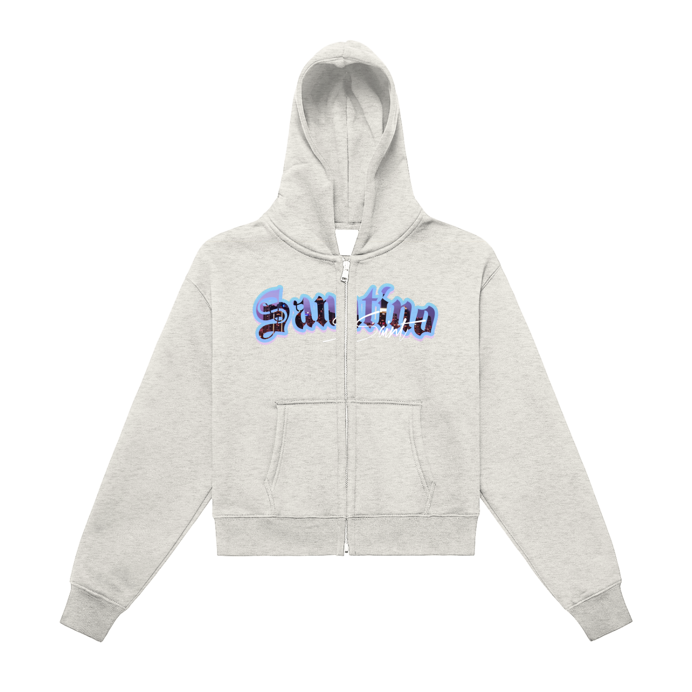 Ssaint - โ The Deal ๐ธโ women Zip-Up Cropped Hoodie
