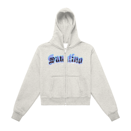 Ssaint - “ The Deal 💸” women Zip-Up Cropped Hoodie