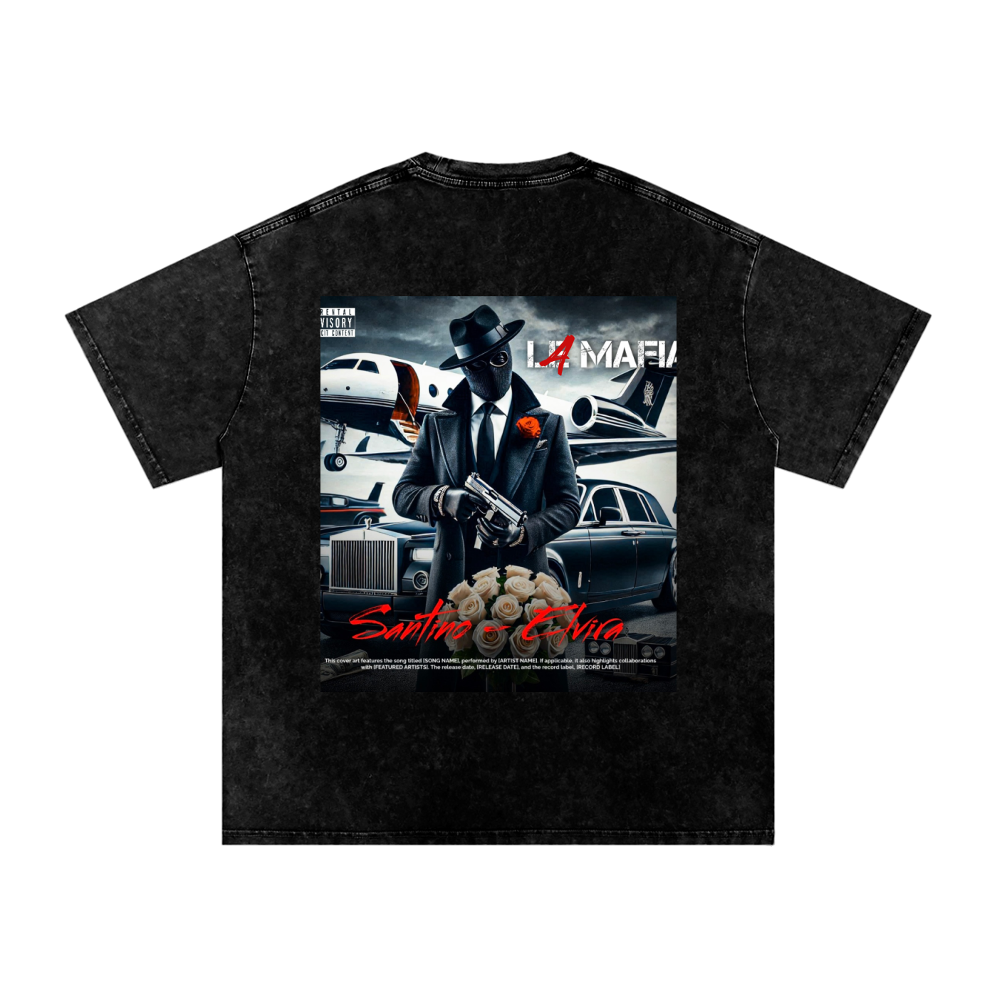 Ssaint x Elvira (single release) Acid Wash Oversize T-Shirt -