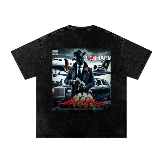 Ssaint x Elvira (single release) Acid Wash Oversize T-Shirt -