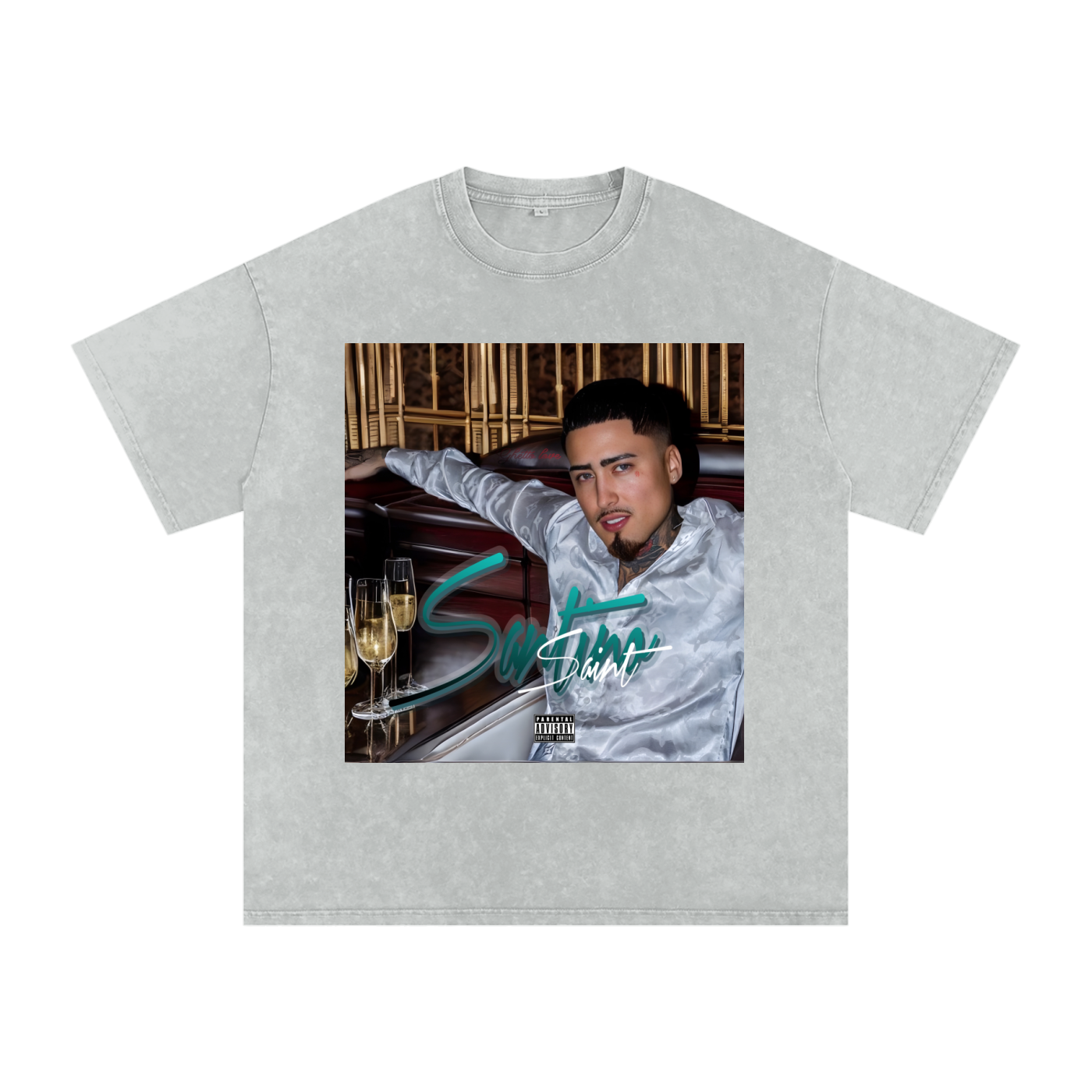 Vintage “Ghetto love” Acid Wash Oversize T-Shirt -