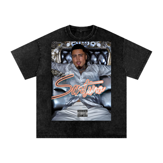 Vintage “Ghetto love” Acid Wash Oversize T-Shirt -