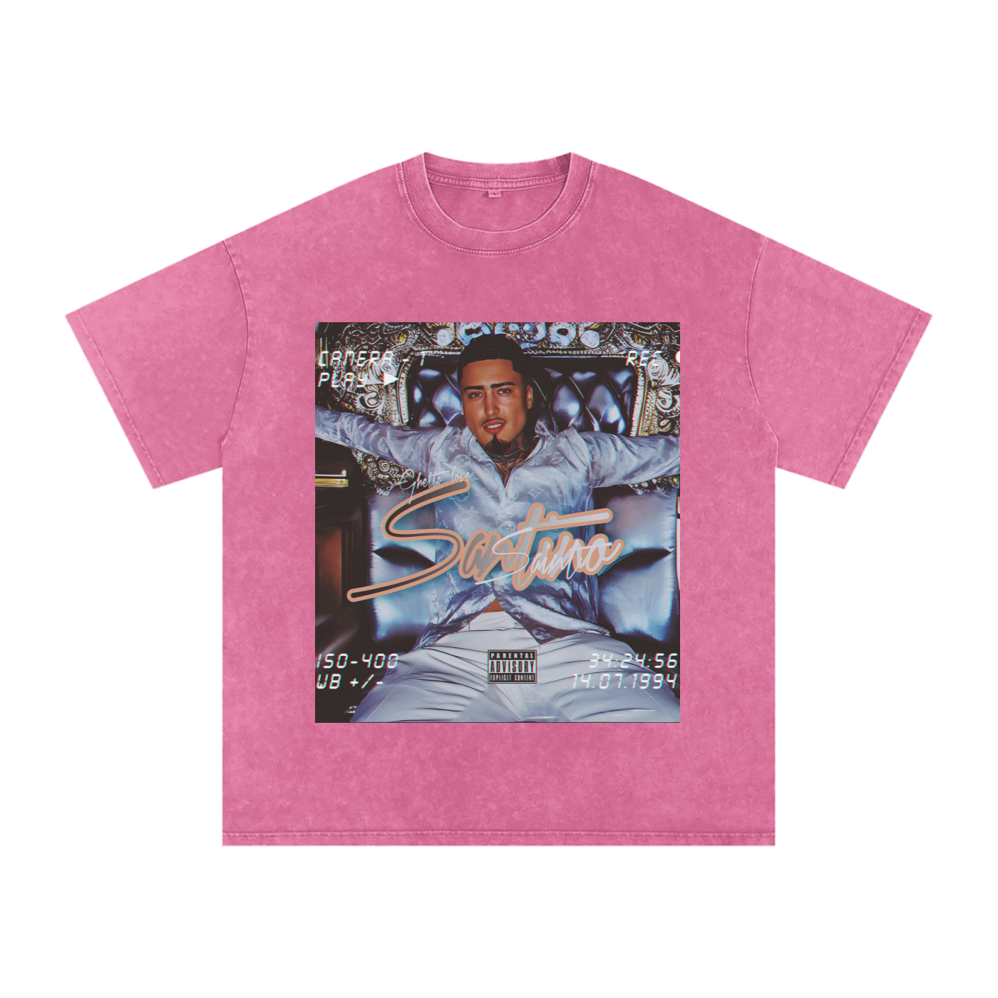 Vintage “Ghetto love” Acid Wash Oversize T-Shirt -