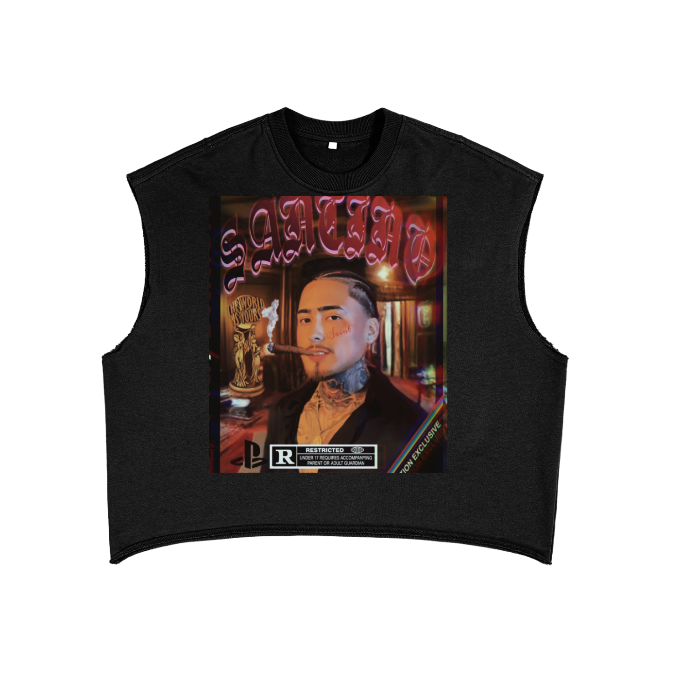 Ssaint x Elvira (single release) French Terry Boxy Tank Top