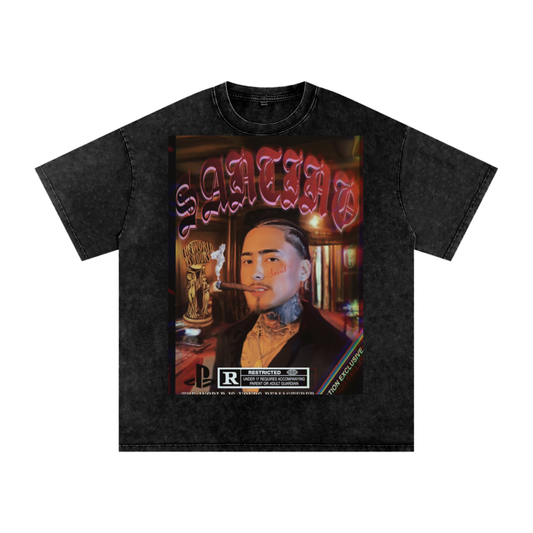 Ssaint x Elvira (single release) Acid Wash Oversize T-Shirt -