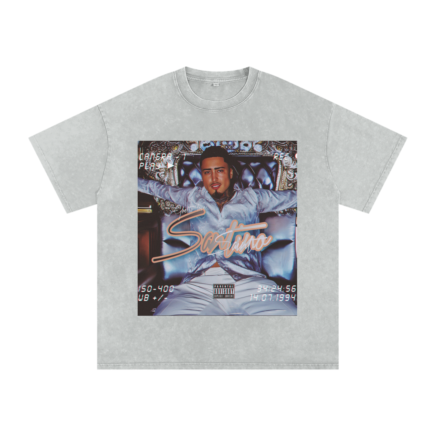 Vintage “Ghetto love” Acid Wash Oversize T-Shirt -